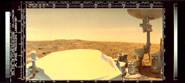 Viking 1 gazes out at the surafce of Mars. . .